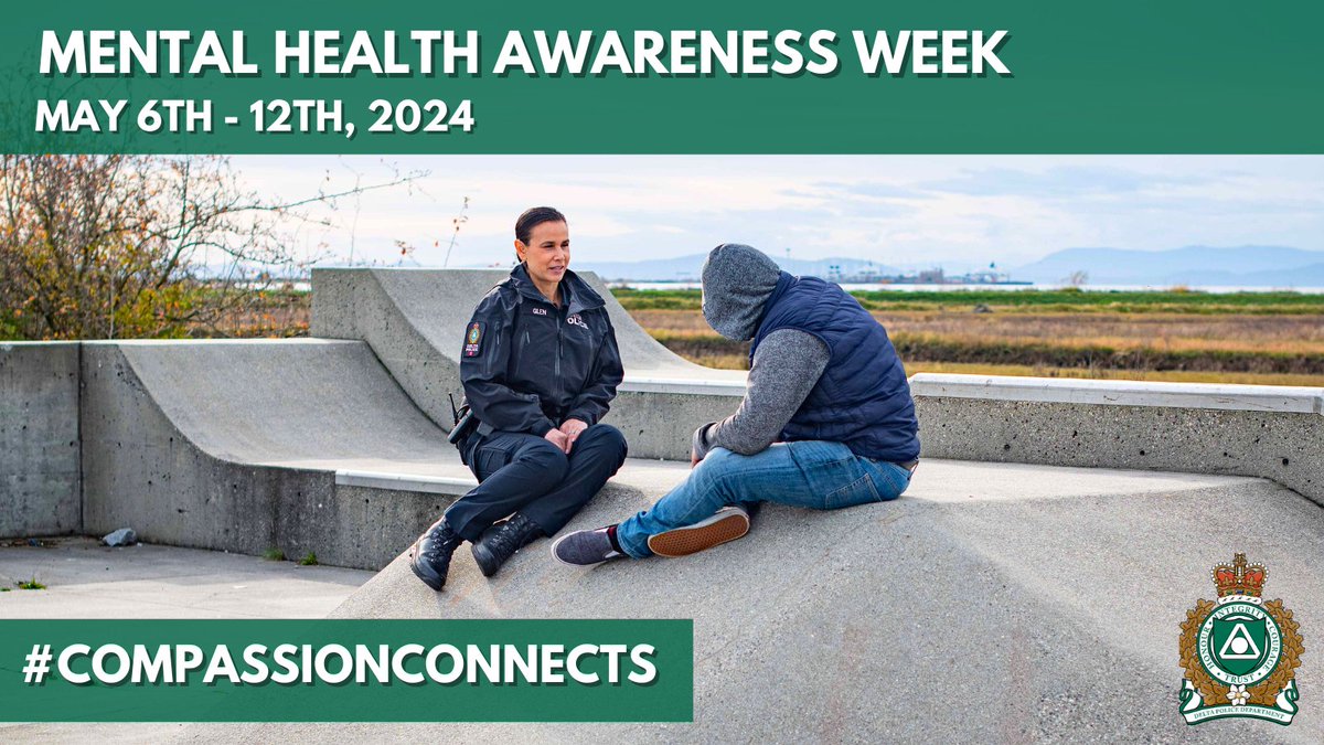 During Mental Health Awareness Week, Delta Police stands with our community to promote understanding, break stigma, and offer support. Remember, #CompassionConnects us all in our journey towards mental wellness. Together, we can make a difference. 🤝🏼