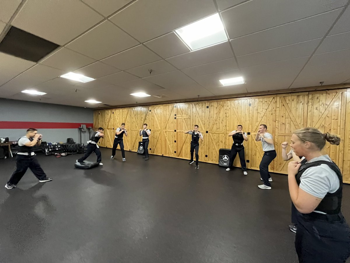 Academy Class 7 is being introduced to defensive tactics during week three. As police officers, they will enter all types of unknown, possibly violent situations and must be able to defend themselves and others. Practice must continue as officers to maintain skills.
