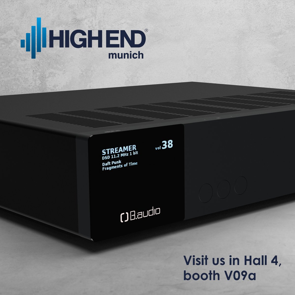 #HighEndMunich is just around the corner!
We will be showcasing our latest developments in Hall 4 - booth V09a
We look forward to welcoming you there!
#audioamplifier #dac #streamingmusic #hifi #highendaudio #madeinfrance #musiclovers  #engineeringmatters