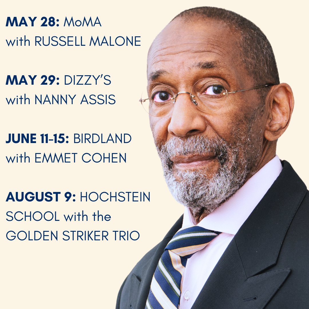 Next on Planet Elegance: May 28: w/ Russell Malone at @MuseumModernArt May 29: w/ @nannyassis at @jazzdotorg June 11-15: w/ @EmmetCohen at @birdlandjazz. Aug. 9: w/ @DonaldVegaJazz & Russell Malone at @HochsteinSchool roncarterjazz.com 📸: Spencer Cole Porter