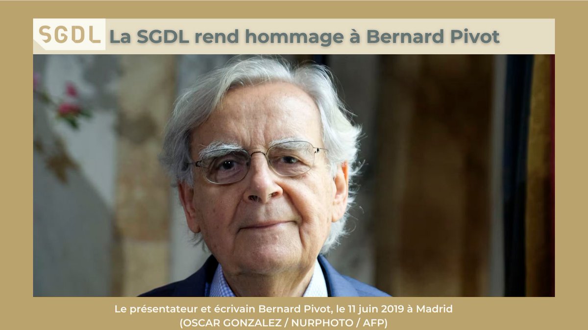 [Hommage] La SGDL rend hommage à Bernad Pivot, qui fut membre de la SGDL depuis 1975.
sgdl.org/sgdl-accueil/p…