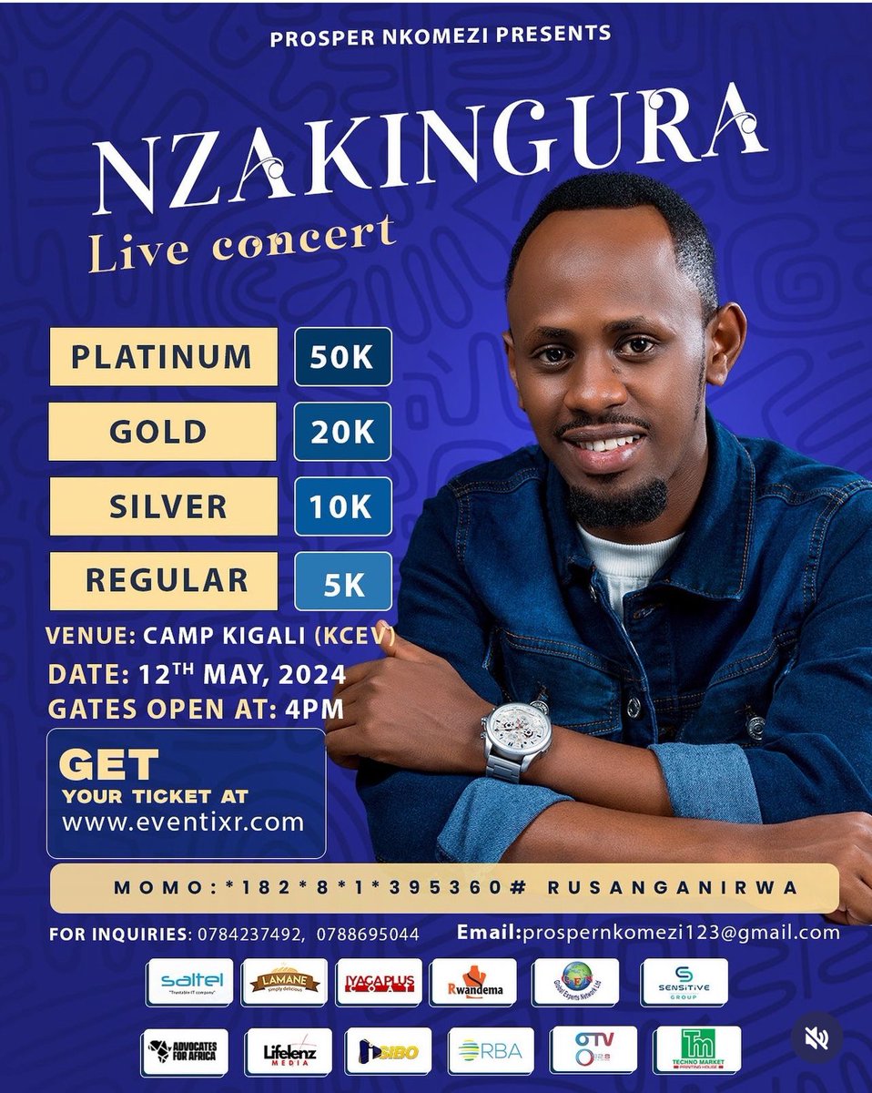 🔺 After a Marvelous SHOW by CHRYSO, NKOMEZI PROSPER is NEXT ❗️ 🔺 Tariki ya 12/05/2024 🔺 Ubusobanuro Bwose Buri Kuri Affiche 🔺 Byose N’Ugushima IMANA ✅✅ @ProsperNkomezi