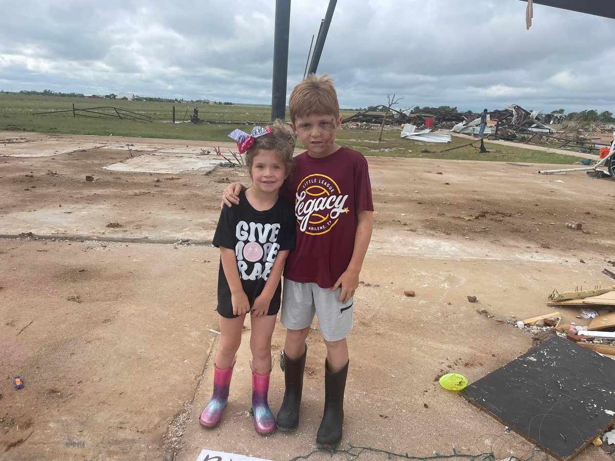 Lane & Allie (and Kasey) went out to see the site of their former home yesterday for the first time. They are just taking it all in. Lane’s face is looking so much better - he can open both eyes & got the all clear from the optometrist!