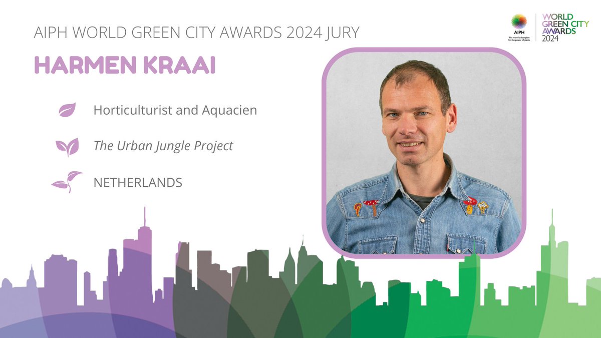🟢Meet the #Jury for the @AIPHGlobal #WorldGreenCityAwards 2024🌍

As a nurseryman & horticulturist interested in bringing nature into the city, Harmen brings a practical background in architecture, urban planning & design through @TUJProject to the Jury

aiph.org/green-city/gre…