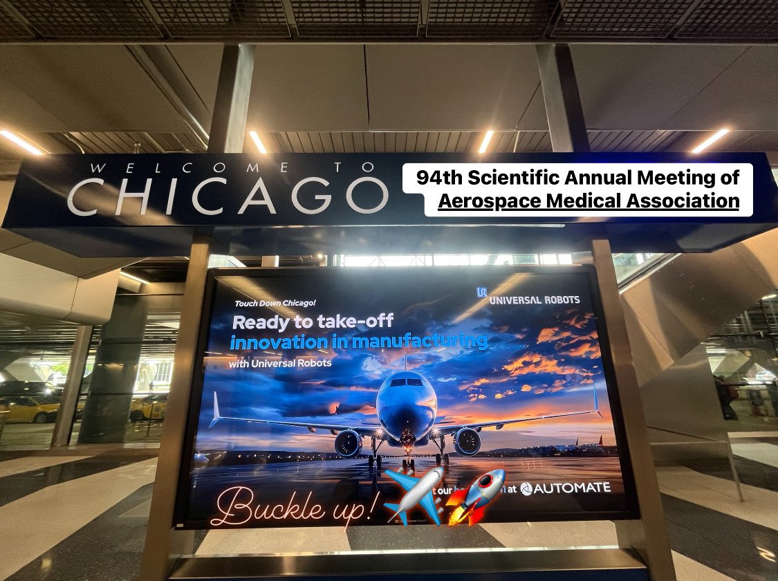 Touchdown in Chicago for #AsMA2024! After a long hiatus, our #SciComm gathers together again! Excited to connect with fellow aerospace medicine science enthusiasts. Reach out! 🌟🚀 #Chicago #AsMAmeeting #Chitown