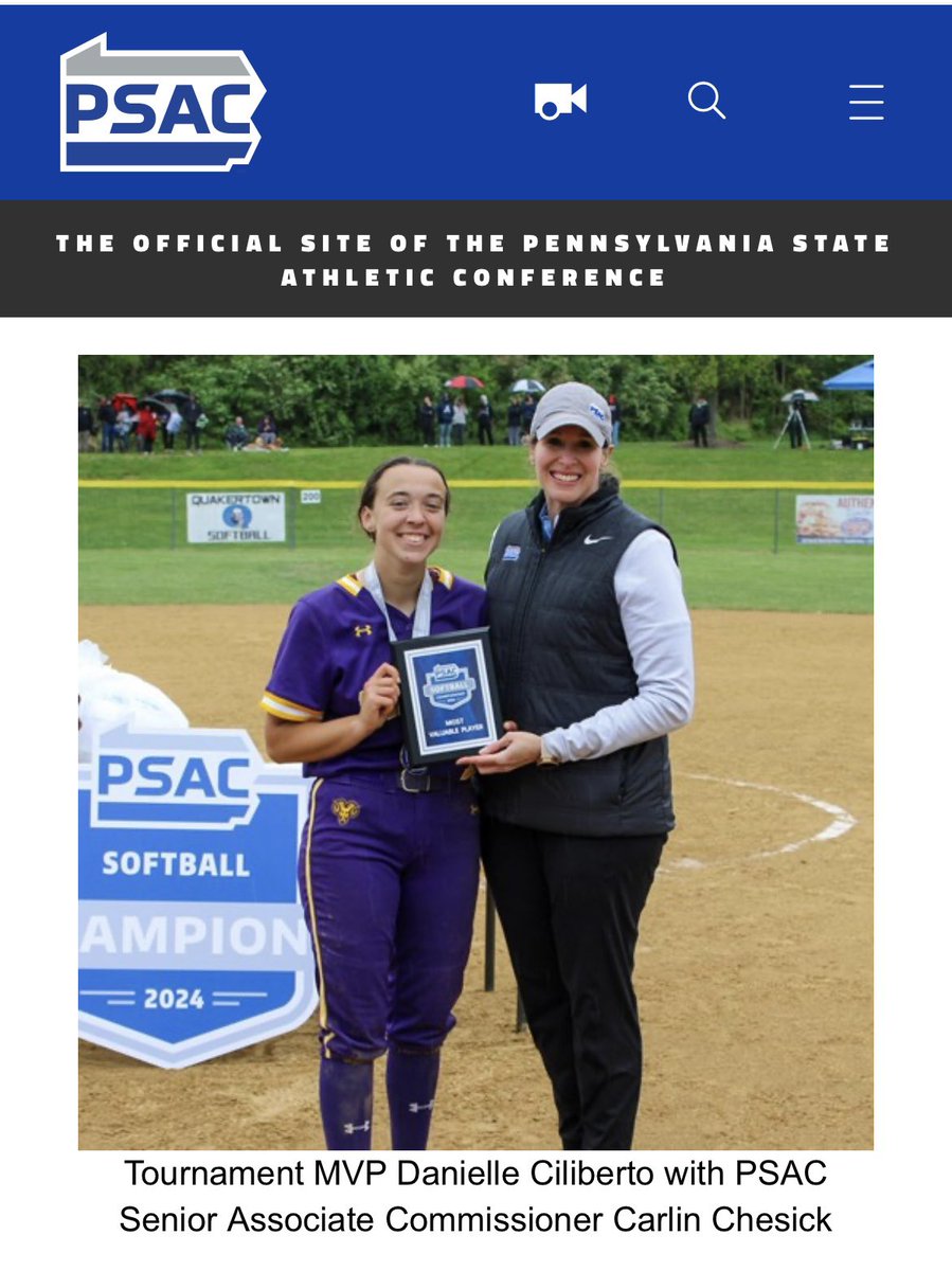 WissAthletics's tweet photo. Congratulations to @WestChesterSB and Wiss Alum Danielle Ciliberto on winning the 2024 PSAC Softball Championship 🥎 !!! Danielle was named Tournament MVP!!!#WissNation #WissPride
@WissahickonSD @SOLsports https://t.co/DRAfnT6zIH
