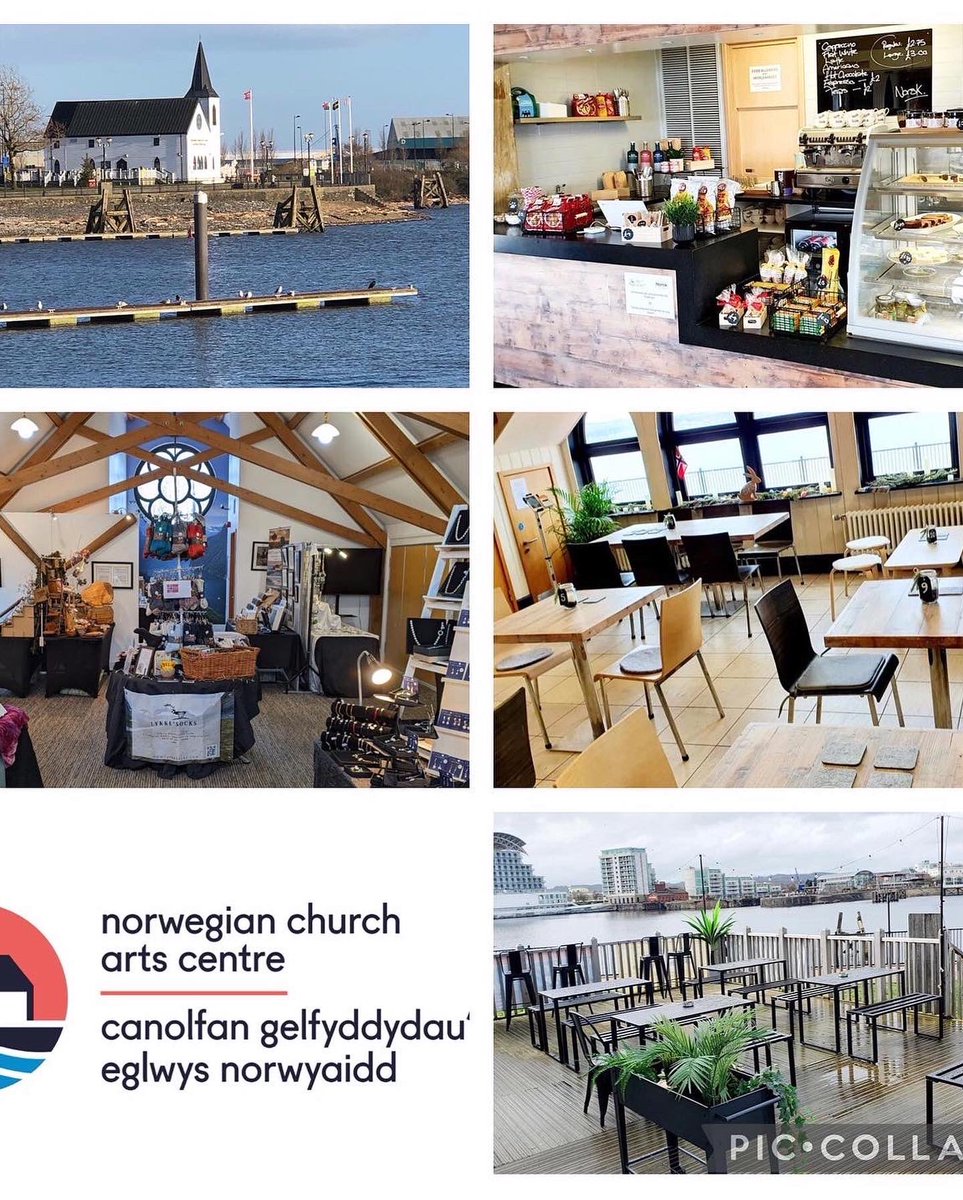 A delightful day to have coffee and cake or ‘dirty/herby chips at the @NorwegianChurch and still time to call in and see Christine today’s host. #Cardiff #madebyhand #MadeinWales.