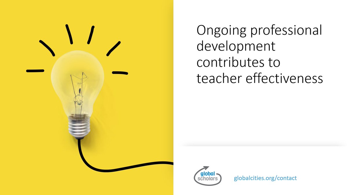 Invigorating, interactive professional development is not just a good idea – it’s linked by research to teacher effectiveness and student learning outcomes. Register today to join a Global Cities workshop. #PD #learningoutcomes globalcities.org/contact