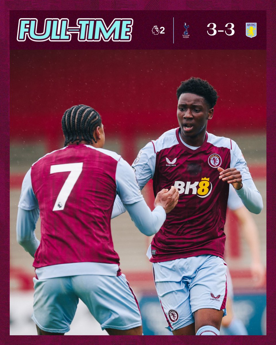 Still alive in #PL2 thanks to TWO Jimoh-Aloba late equalisers.  🟣

Extra-time is up next.

#AVFCU21s