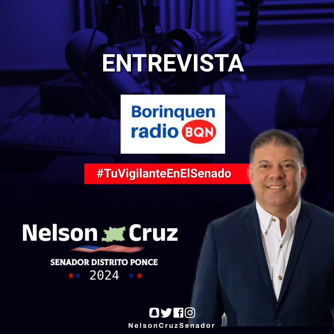 Escúchame a las 10:00am por WBQN Borinquen Radio con la periodista Amnellys Rivera. #TuVigilanteEnElSenado #SiempreFirme @AmnellysSubDNot @BorinquenRadio