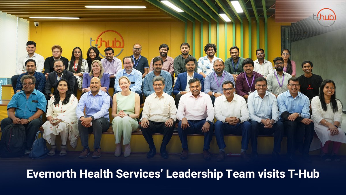 T-Hub welcomed the global leadership team from @Evernorth! During their visit, the team delved into #healthcare innovation, interacting with #THub's ecosystem #healthcare startups. @ansrglobal is an integral part of this collaboration. #InnovateWithTHub