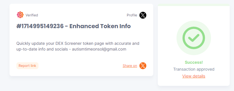AutismTimeonSol's tweet photo. Dex has been paid for a while back! https://t.co/ytRxgeW4W0