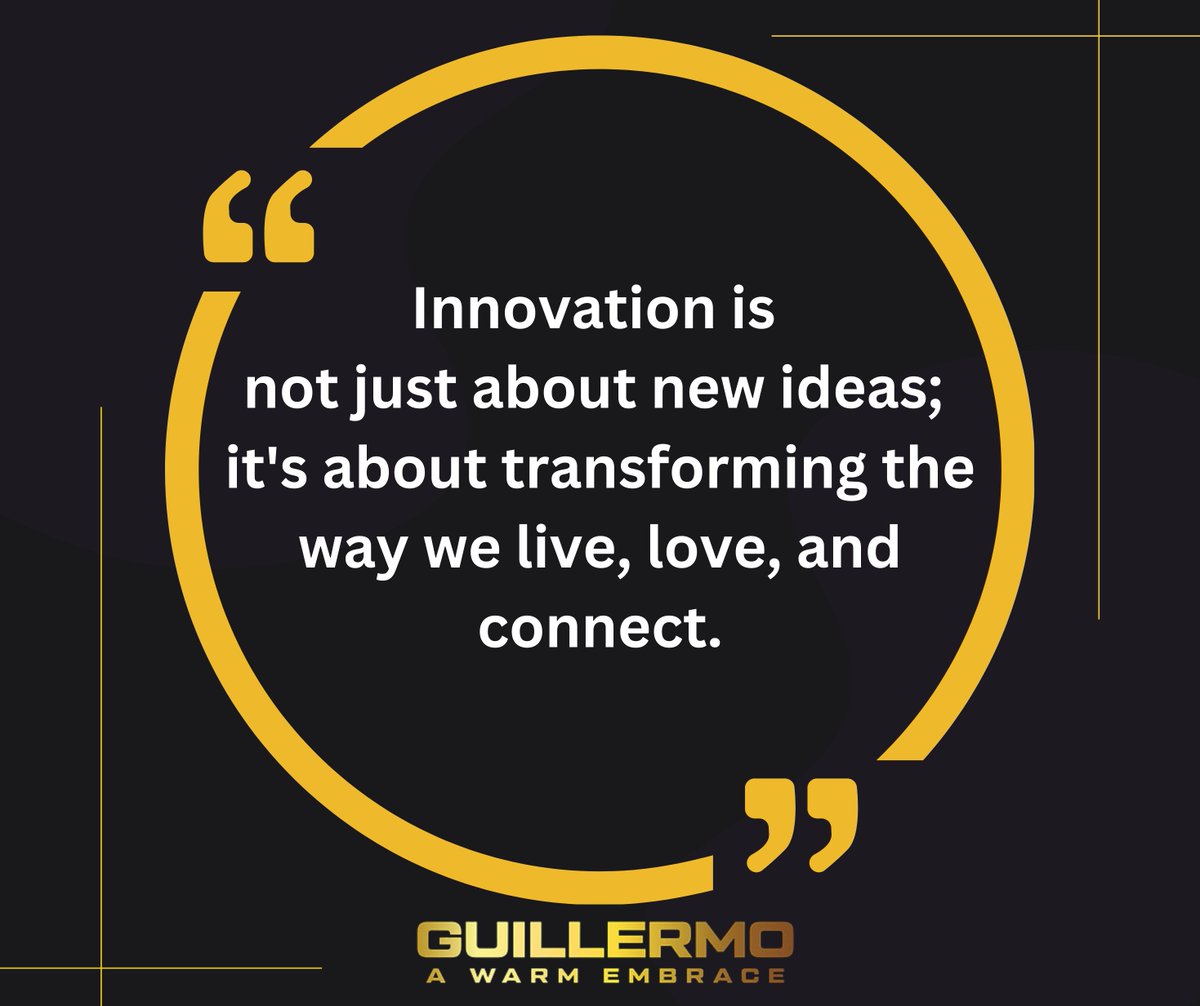 Innovation isn’t just about new thoughts or ideas; it’s about reimagining our connections to turn the familiar into the extraordinary.

Let’s dare to think boldly, love deeply, and act courageously!

#Innovate #ForwardThinking #Transform #WarmEmbrace #FromMyHeartToYours