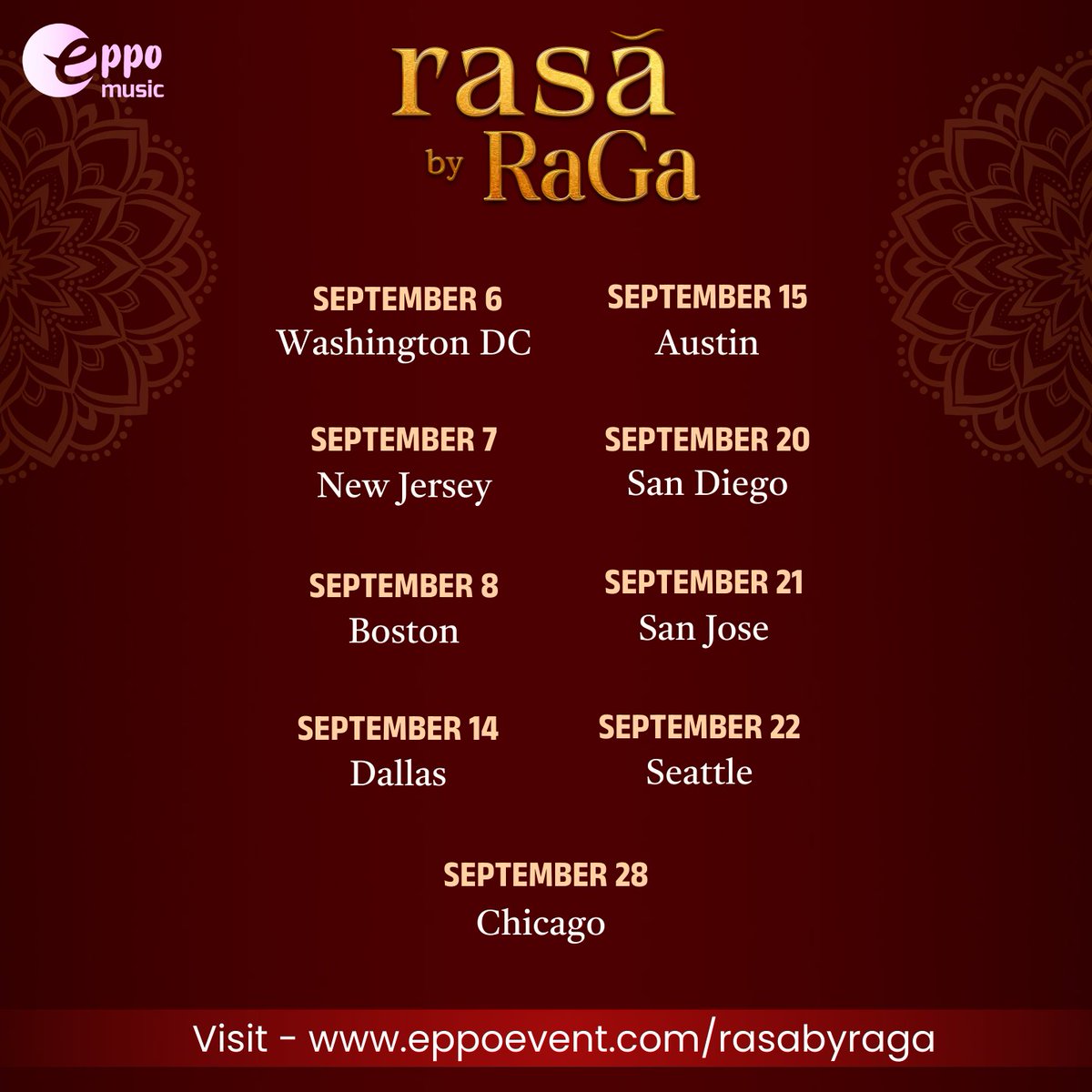 #rasabyRaGa coming to USA ! Mark your calenders. @ranjanigayatri