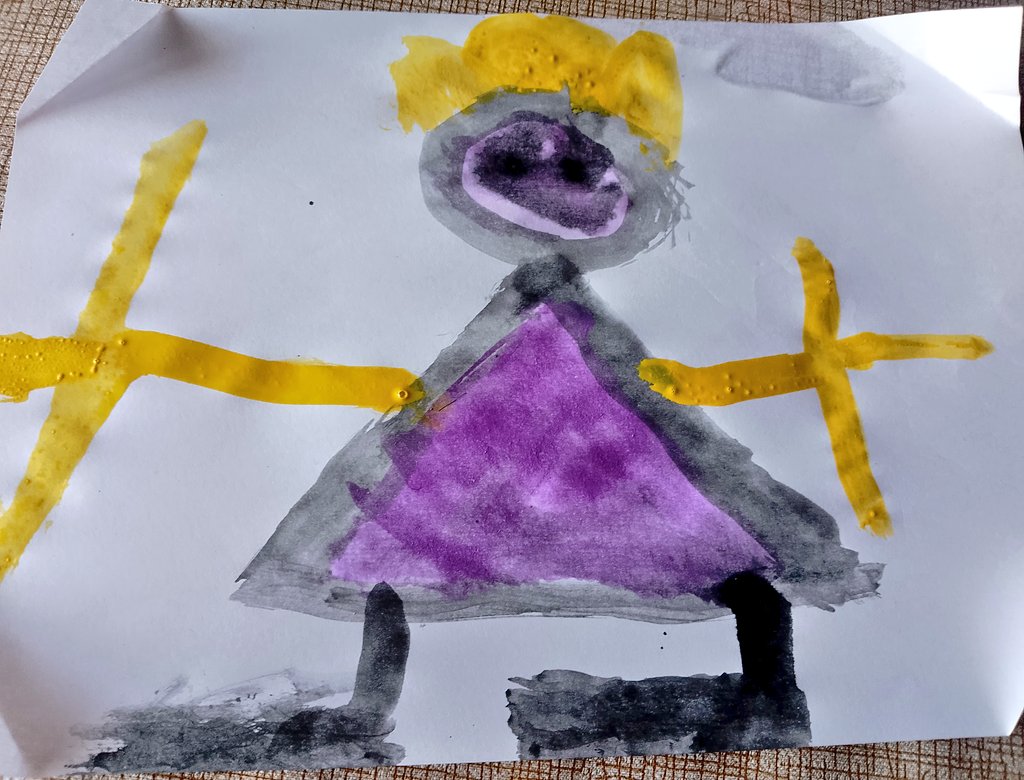 Meine Enkelin (5) macht auch mit beim #Weltkindermaltag 🎨🖌️