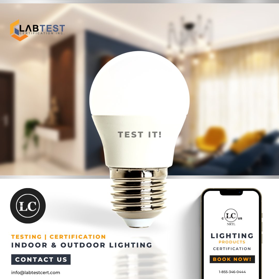 Are you looking for reliable #Testing, #Inspection, or #Certification services for your #Lighting products? 💡 Find out how @labtestcert can assist you in achieving product compliance. 📋 #Lighting #NRTL #HazardousLocations #SPE1000 #NFPA791 #FieldEvaluations #OTC2024