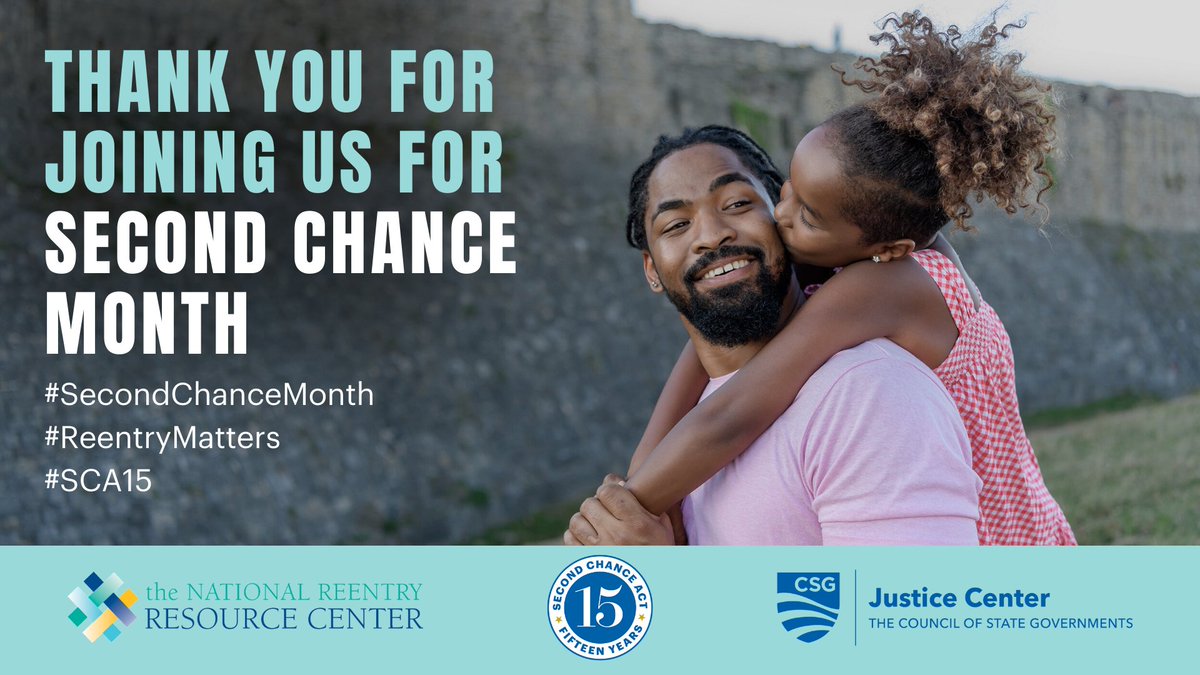 Thank you for joining us throughout #SecondChanceMonth 2024! For more information on why #ReentryMatters and to learn how you can support people returning to their communities, visit: bit.ly/SCM-2024 #SCA15