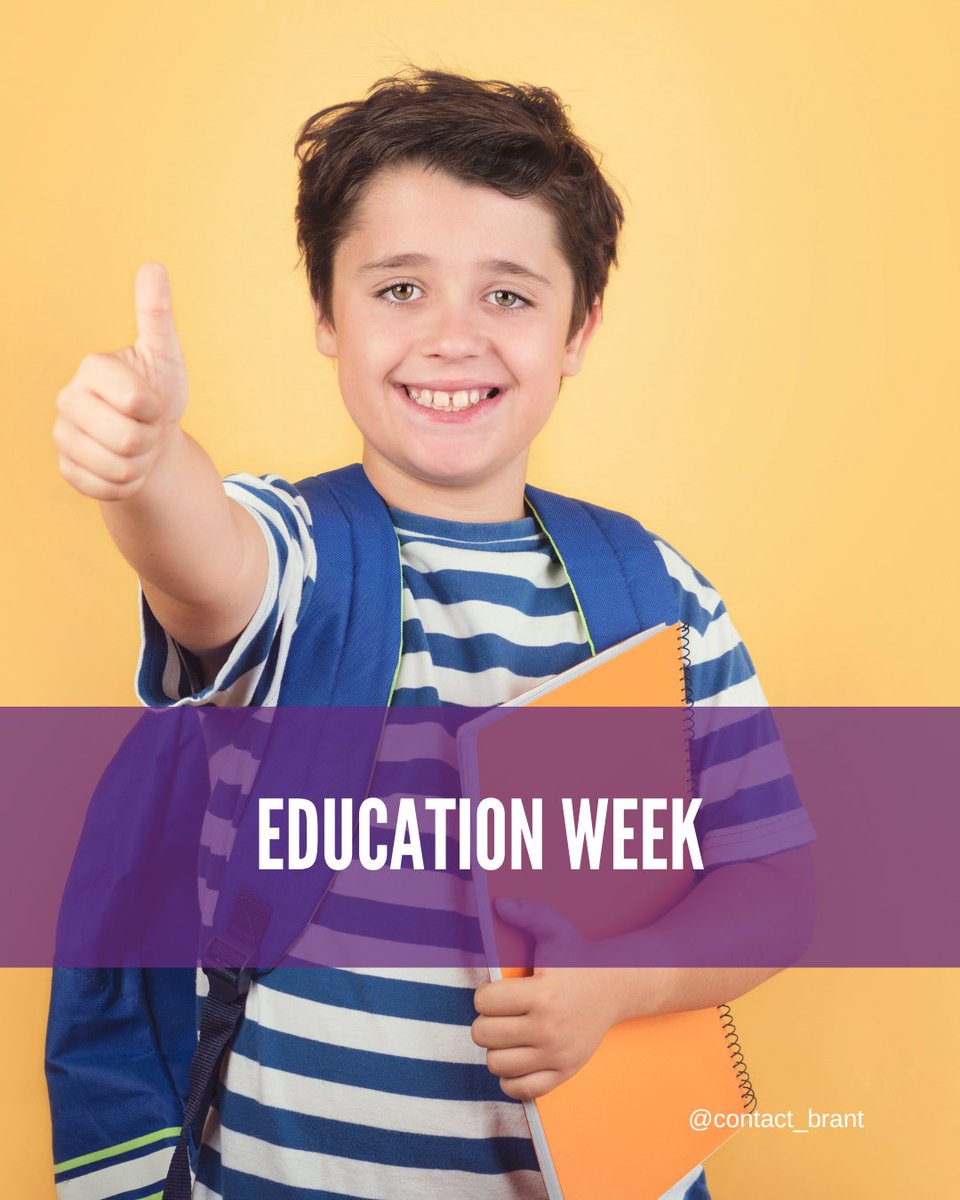 Did you know that this week is Education Week?!

For information about education centred resources and information in and around Brant, including advocacy and support, visit our Community Information website! bit.ly/3xAlddi

#ContactBrant #brantcounty #brantfordmom