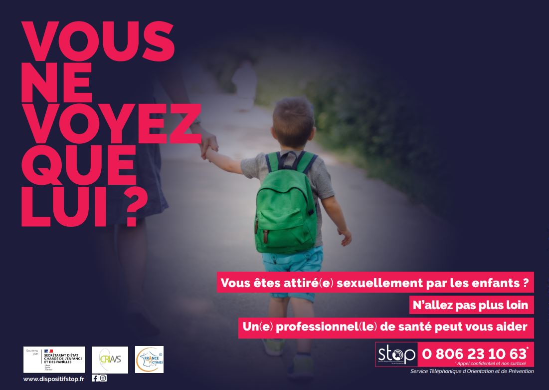 Attiré-e sexuellement par les enfants ? #NallezPasPlusLoin 👇 Les pros du CRAVS Bretagne peuvent vous aider #dispositifSTOP pour la #prevention des #violences sexuelles sur enfant 📞 0806.23.10.63 #AgirALaSource @ArsBretagne @FF_CRIAVS @metropolerennes
