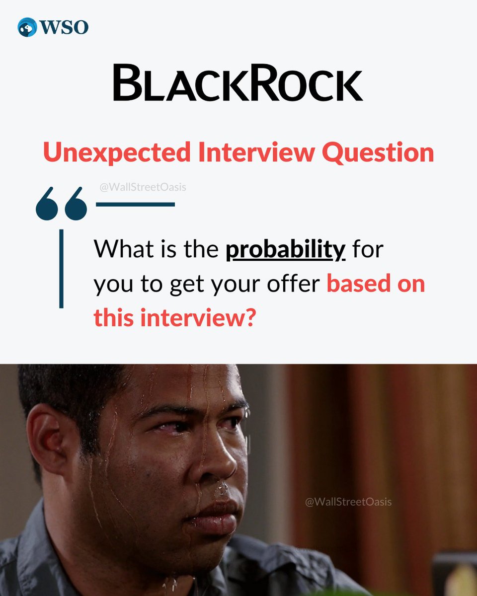If @blackrock dropped this question on you, what would your response be? 🤨 

#investmentbanking #wallstreet #interviewquestions