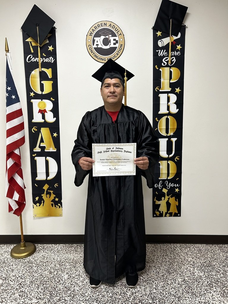 Congratulations on your big success, Erick Gonzalez. Mr. John Shaw Mrs. Debby Graves and the MSD Warren Adult Education team are proud of you. You did it! #WarrenWill @Warren_Adult_Ed @MSDWarren #IAACE