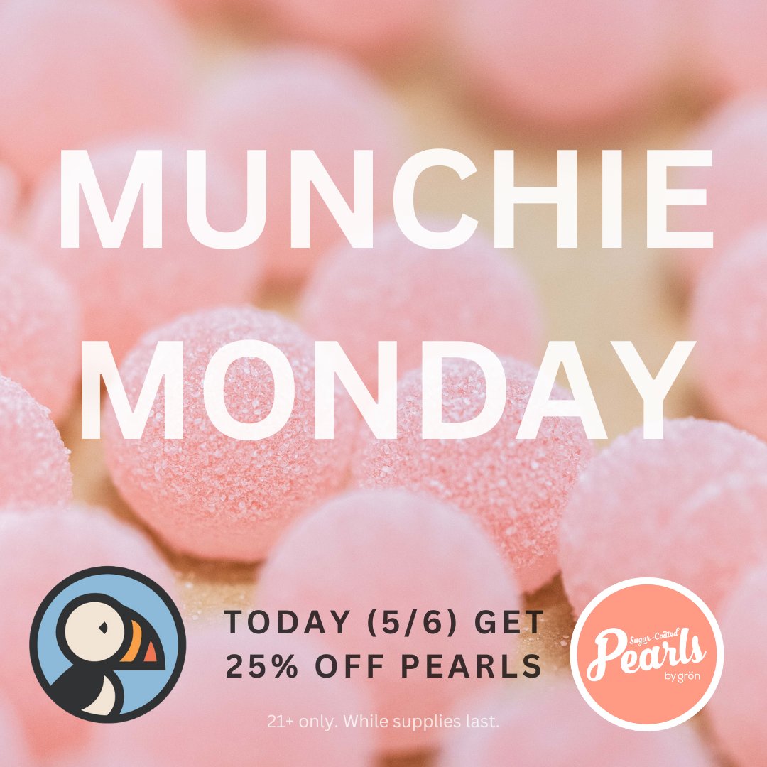 🍭 It's Munchie Monday, folks! Swing by today, 5/6, to get your hands on our delicious sugar-coated pearls by @eatgron! 

#MunchieMonday #SweetTooth #EatGron #WomanOwnedBrands #PuffinStoreNJ #PuffinNJ #PuffinNewBrunswick #NewBrunswickNJ #ShopLocal #MinorityOwned