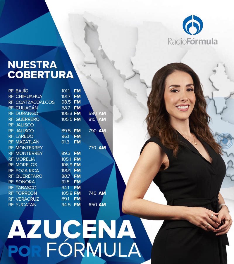 ¡Buenos días! Les espero en #AzucenaxFórmula por el 103.3 FM, 970 AM, radioformula.com.mx o a través de su estación local de @Radio_Formula ¡Les espero!