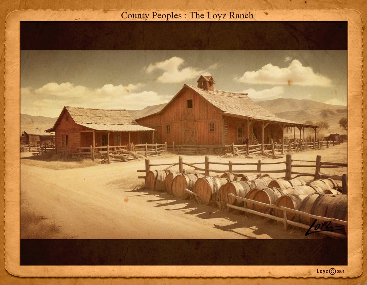 'From my Mr. Loyz storie portfolio, using story / scenario and and presise visual promts / images references, I generate those '' Diego Sr. Ranch '' illustrations with A.I.' #MrLoyzStorie #pinup #Cowboys  #AIillustration #OldWest #graphicdesign