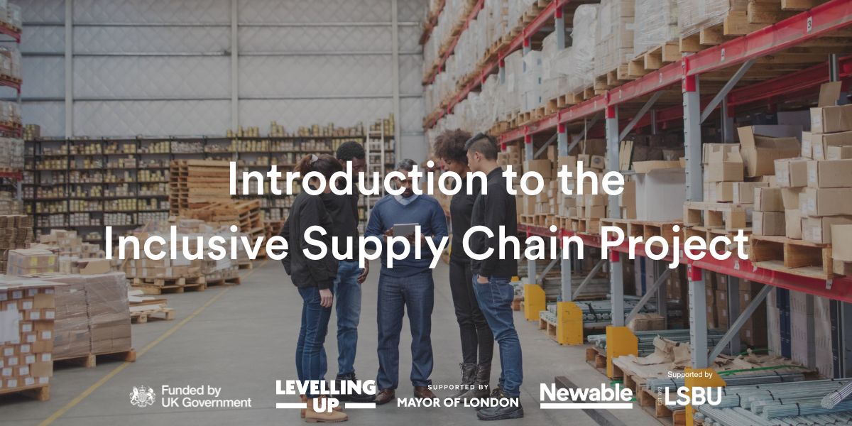 London-based company? 📢 Join us for an intro to the Inclusive Supply Chain project to discuss how you can elevate your supply chain strategies & unlock opportunities with community wealth building! 📆 Thursday, 9 May 📍 LSBU 🕔 5-7PM Register ➡️ events.newable.co.uk/events/1211/in… #SME