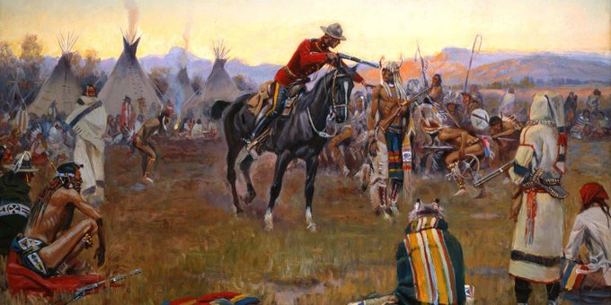 MichifMcKay's tweet photo. 👀⬅️What the clearing of the plains Dejarlais is referring to looked like. #NWMP #RCMP
👀⬆️➡️The #RedCoatTrail and the Red Coat Clearances.
👀⬇️➡️Motivation behind the #RedCoatTrail.
Canada has a reciprocating #SystemicRacsim problem, revealed in the #MMIWG call to action. https://t.co/QwtZBfHZf5
