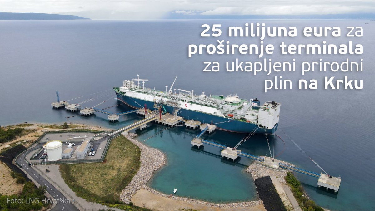 Hrvatska jača energetsku neovisnost i prerasta u regionalno energetsko čvorište! EK je odobrio državnu potporu u iznosu od 25 milijuna eura za proširenje terminala za ukapljeni prirodni plin na Krku, a mjera će se djelomično financirati iz Mehanizma za oporavak i otpornost.