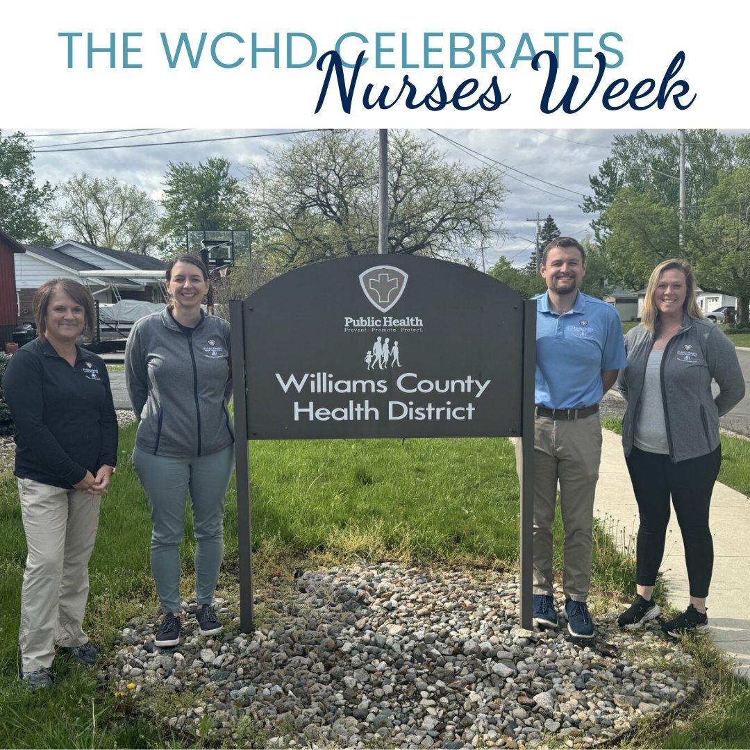 This week is National Nurses Week! The Williams County Health Department has wonderful nurses on staff working to make our community safer and healthier. 

Thank a nurse in your life this week - they really do make a difference! #NursesWeek2024 #PublicHealthNursing