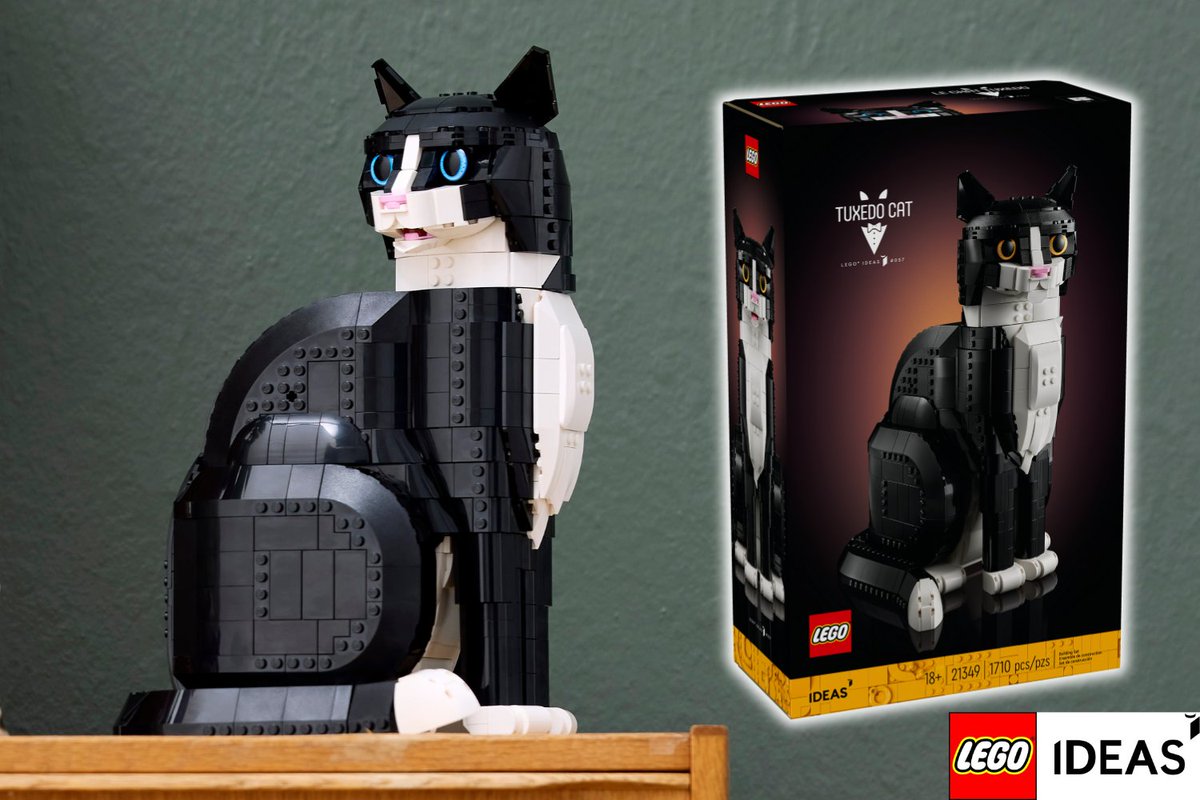 Here's your first look at the LEGO Ideas Tuxedo Cat coming in June 2024!

jaysbrickblog.com/news/first-loo…