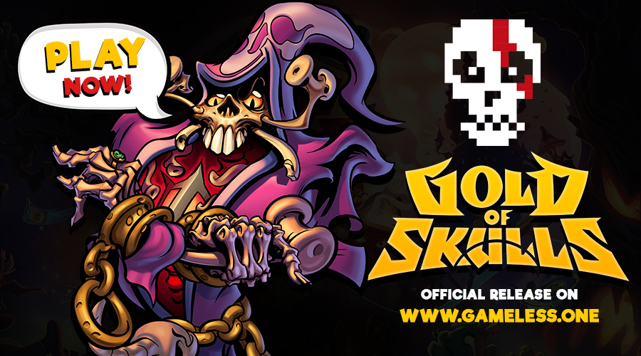 🚀🎉 Gold of Skulls is Now Live! 🎉🚀

➡️ goldofskulls.gameless.one

The epic battle for the precious Gold of Skulls has begun! Join it today!

💀 Spread the word— the more the merrier!

#GoldofSkulls #gamedev #gameless #cryptoskulls