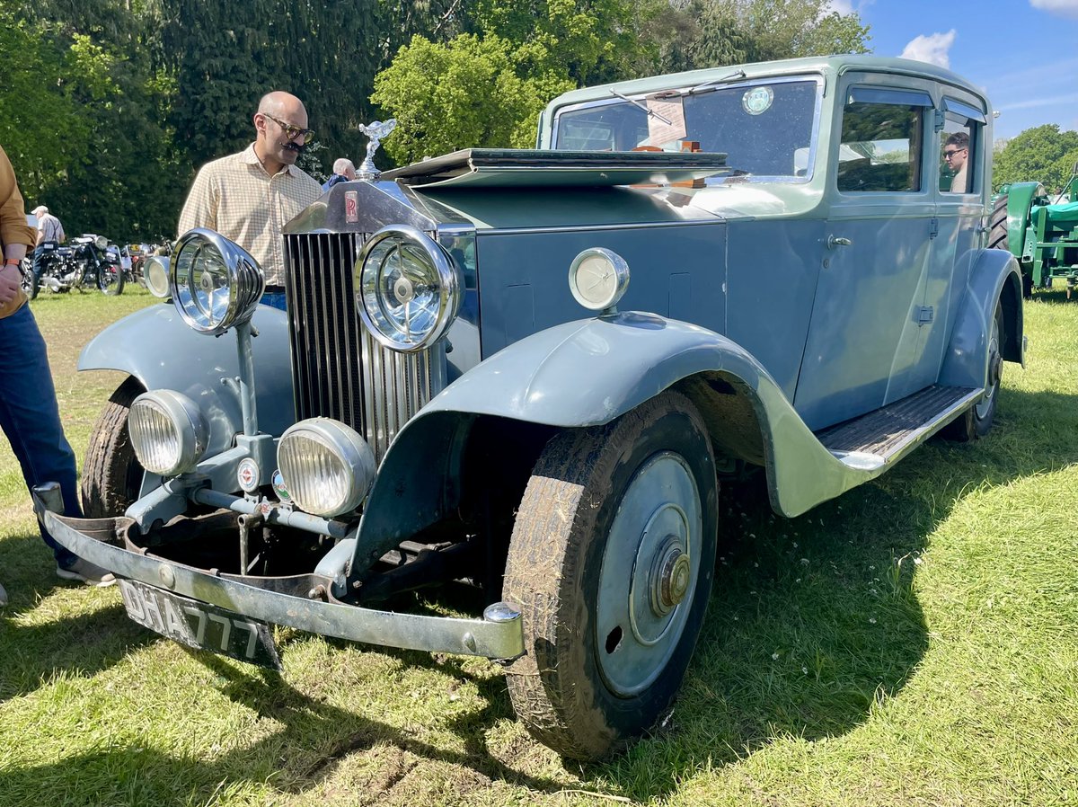72Chip's tweet image. Unrestored and very patinated this 1932 Thrupp &amp;amp; Maberly bodied Rolls Royce hasn’t been taxed since 1981 and still had the tax disc on the screen. Definitely has a certain charm about it #Stradsett