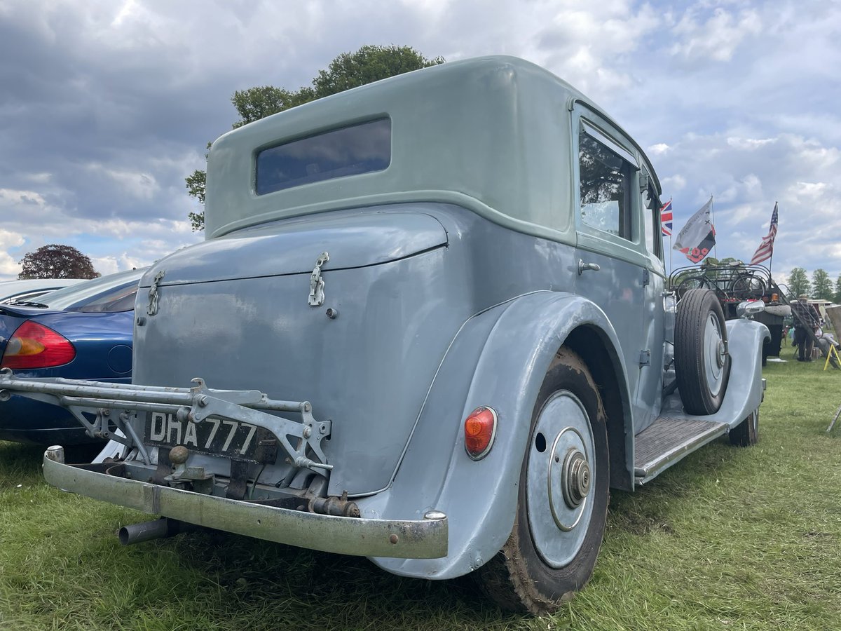 72Chip's tweet image. Unrestored and very patinated this 1932 Thrupp &amp;amp; Maberly bodied Rolls Royce hasn’t been taxed since 1981 and still had the tax disc on the screen. Definitely has a certain charm about it #Stradsett