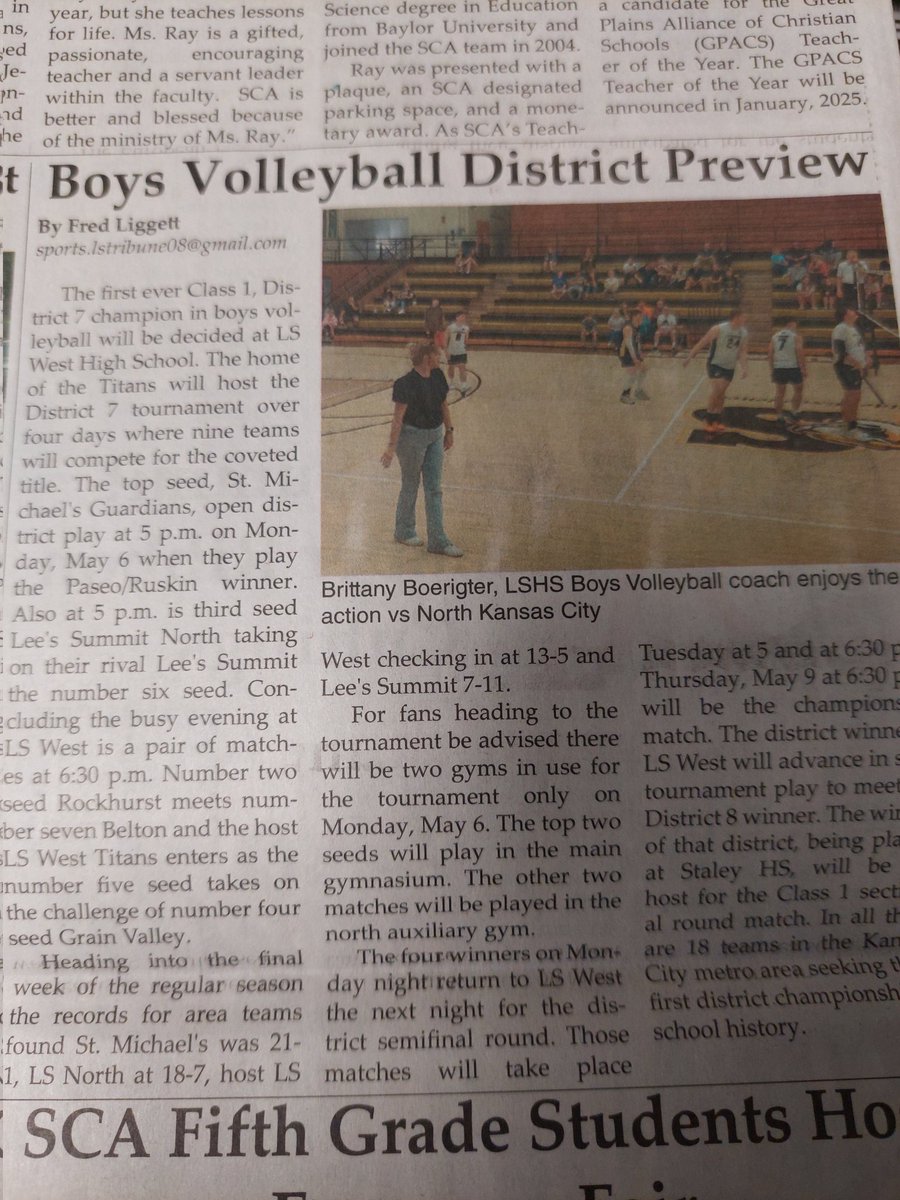 Check out this week's @LSTribune for a preview of this week's Boys Volleyball District Tourney. Action at host site LS West kicks off at 5p tonight with top seed @SMACatholic.