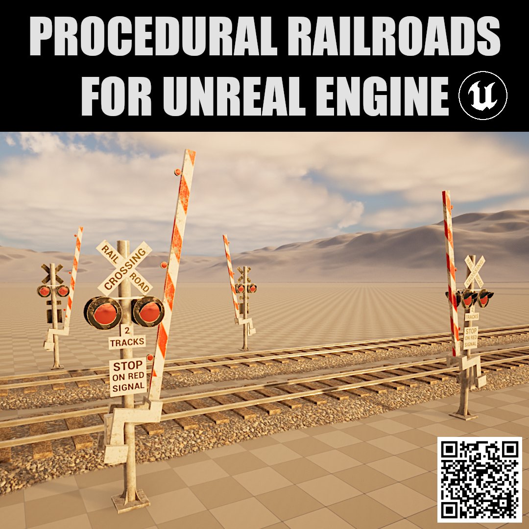 unrealengine.com/marketplace/en…

Procedural Railroads for Unreal Engine.
Available on the Unreal Markeplace!

#UE #UE4 #UE5 #MadeWithUnreal #gameasset #indiedev @madewithUnreal