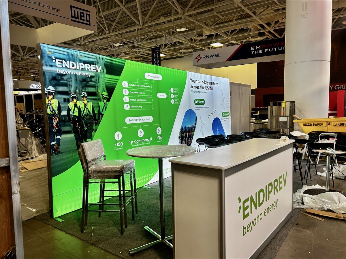We are setting things up for one more industry event! Our stand is almost ready to welcome you at the CLEANPOWER Conference 2024 in Minneapolis and we couldn’t be more excited!

We look forward to meeting you there, see you at booth 2120!

#Cleanpower2024 #Endiprev #windpower