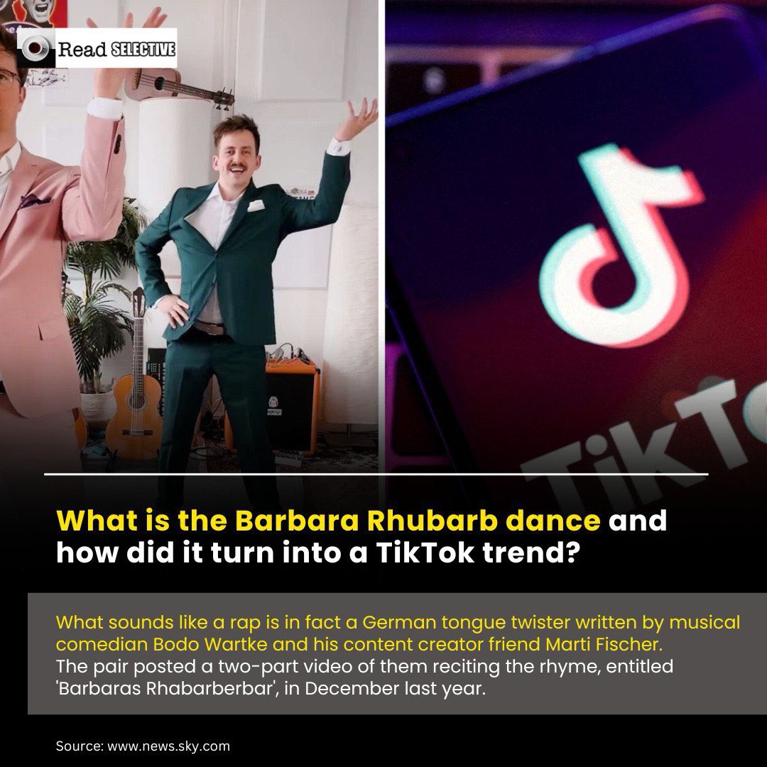 What is the Barbara Rhubarb dance and how did it turn into a TikTok trend?

Website: readselective.com

App: appurl.io/hGWGQYUG3R

#news #update #latest #tiktok #trend #global #readselective