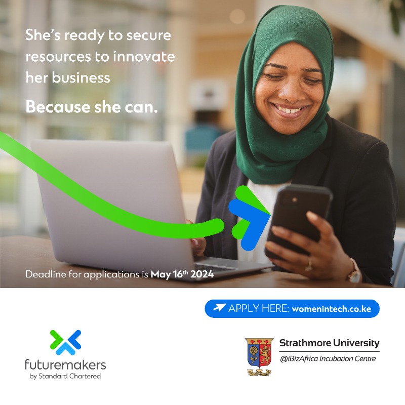 Is your start-up providing sustainable and innovative solutions? Seize the opportunity & USD 10,000 could be yours to grow and expand. Join cohort 7 of the #SCWomenInTech programme. We will award the top 7 female led start-ups with USD 10K! Apply here: womenintech.co.ke.