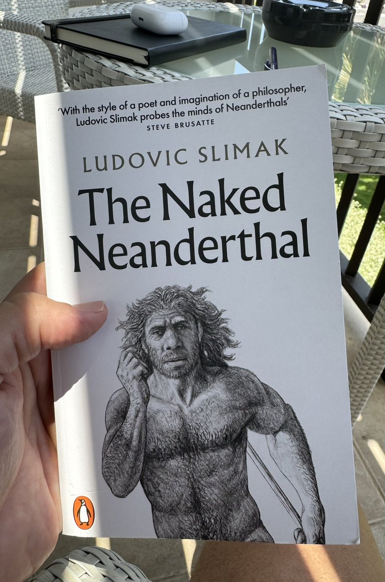Good morning from Cape Verde. 1st day, partner is sick as a dog, but there’s sunshine, a balcony and a book about Neanderthals and where they live in history among intelligent species…