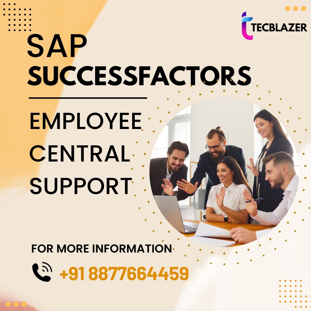 'Empower your team with SAP SuccessFactors Employee Central training and support at Tecblazer. Streamline HR processes, boost efficiency, and unleash your workforce's potential. #HRTransformation #EmployeeCentral #Tecblazer'