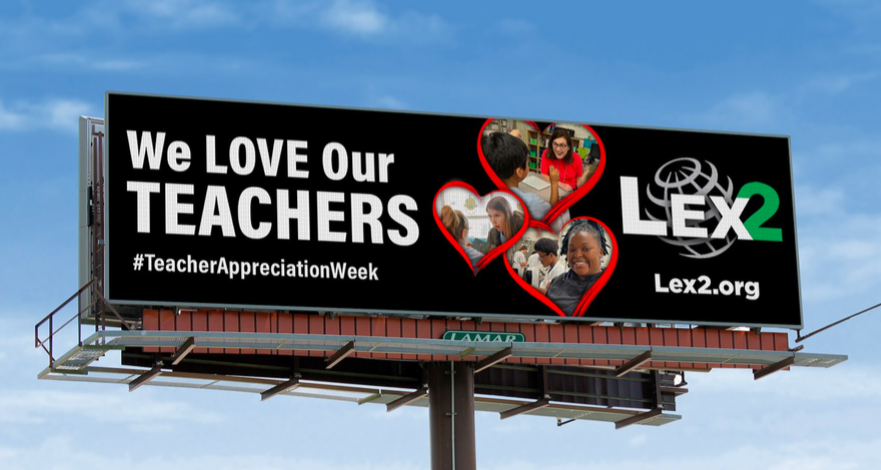 We're shouting it from the billboards: We LOVE our teachers and are so grateful for them and the work they do to inspire, educate, and support students. @CityofCayce @WestColumbiaSC @SpringdaleSC @southcongareesc @CountyLex @BrendaHafner #TeacherAppreciationWeek #WeAreLex2