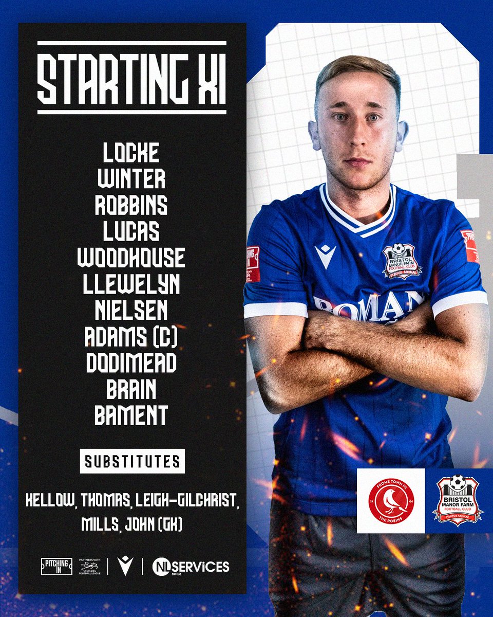Here is how #BMF will lineup in the play-off final at @FromeTownFC 📋

Just the single change, as Ben Bament starts ahead of George Kellow 👊

𝗖𝗢𝗠𝗘 𝗢𝗡 𝗬𝗢𝗨 𝗙𝗔𝗥𝗠𝗘𝗥𝗦!

@swsportsnews 

#UpTheFarm