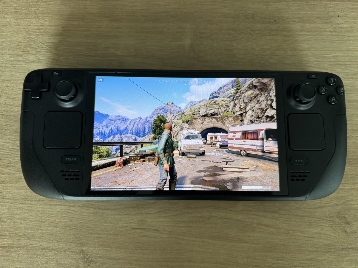 Vigor running on Steam Deck - I’m still surprised what graphics quality can be achieved on this device. 
I will try ROG Ally next, expecting even more (with Z1 Extreme SoC), but I’m already very satisfied with game performance on Steam Deck.
Coming soon - store.steampowered.com/app/2818260/Vi…