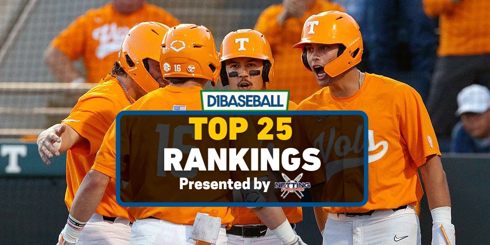 🚨⚾️LATEST TOP 25🚨⚾️ The very latest @d1baseball Top 25 Rankings, presented by @NettingPros, are OUT! + @Vol_Baseball vaults to No. 1 + @AggieBaseball drops to No. 3 + @TroyTrojansBSB @OregonBaseball @UCSB_Baseball enter rankings MORE: d1baseball.com/stories/d1base…
