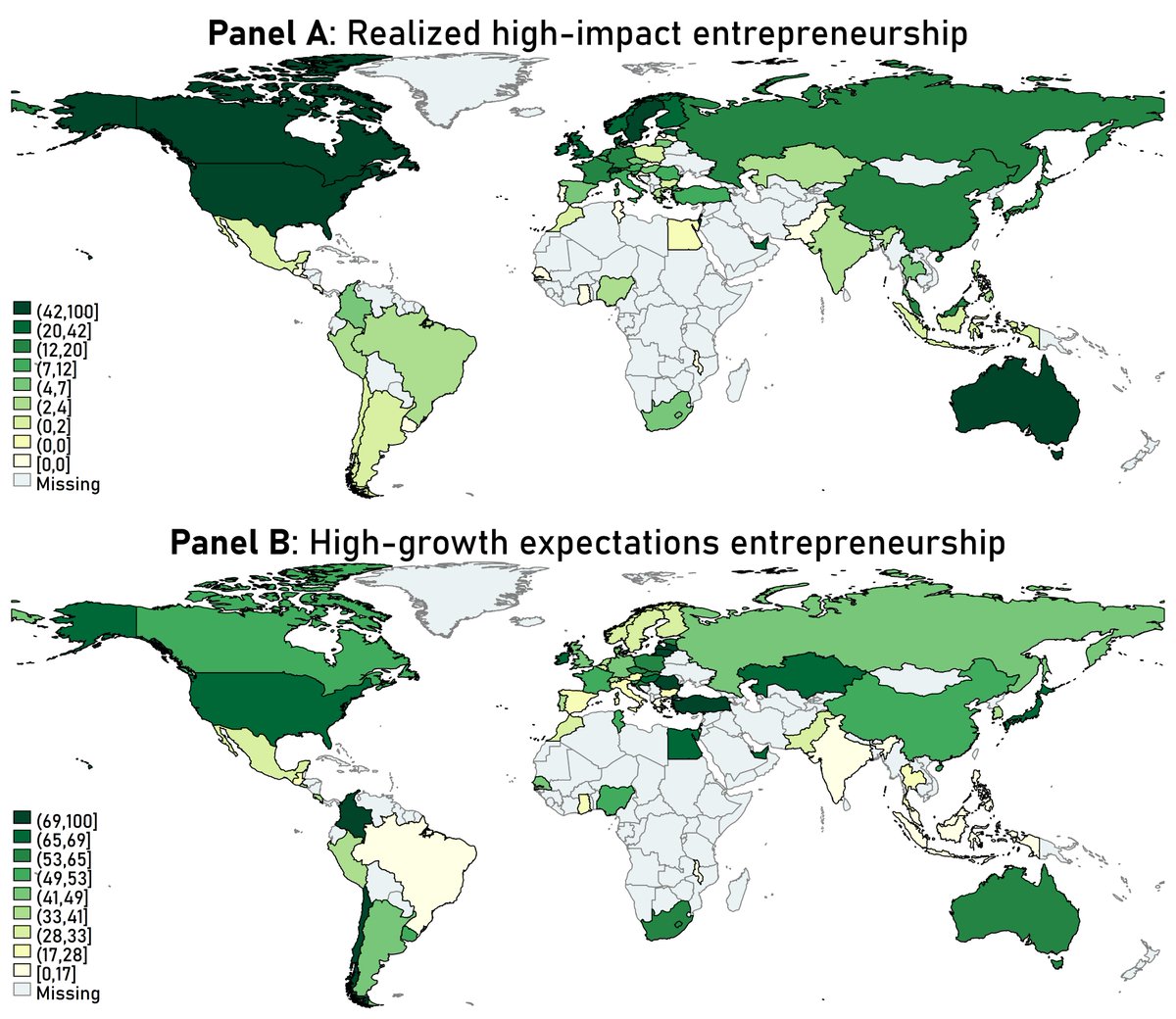 How do we measure entrepreneurial activity at the country level, especially in terms of economically relevant high-impact entrepreneurship?

“Realizing expectations?” w/ <a href="/saul_estrin/">saul estrin</a> out now at
<a href="/SBEJournal/">Small Business Economics</a> 

doi.org/10.1007/s11187…