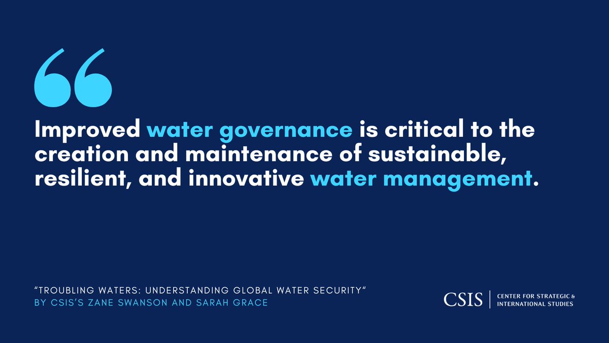 The solutions developed to address global water insecurity must be as complex and interconnected as the drivers of water insecurity themselves. Proper water governance is one vital piece of the puzzle to work towards providing safe water access for all. cs.is/3HWXOEV