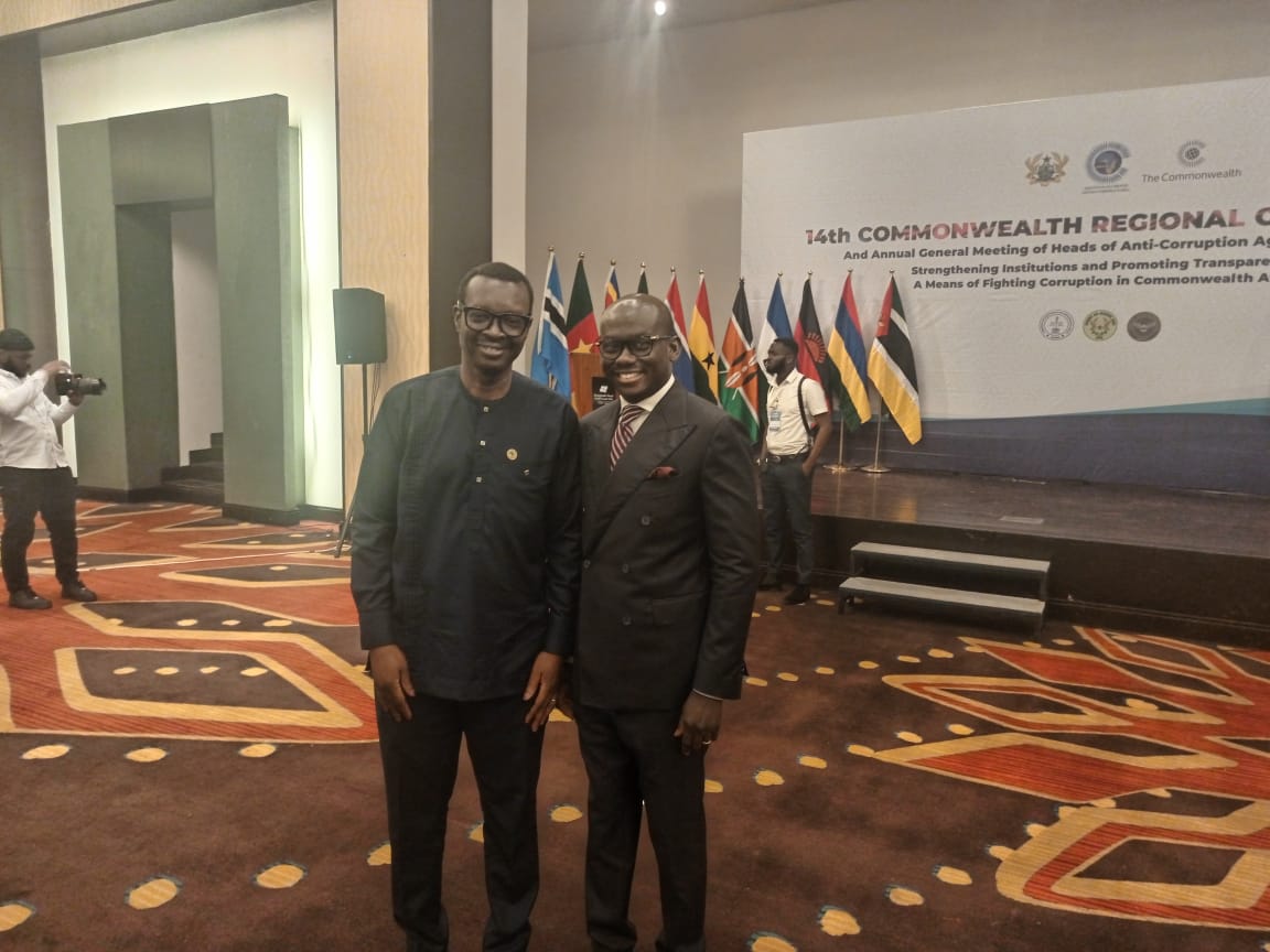 PHOTO: Still at @commonwealthsec Conference. Happy to share an opportunity with Ghana's @Attorney_Ghana cc: @ekbensah @CHRAJGHANA @AUABC_ @APRMorg @GhanaIntegrity